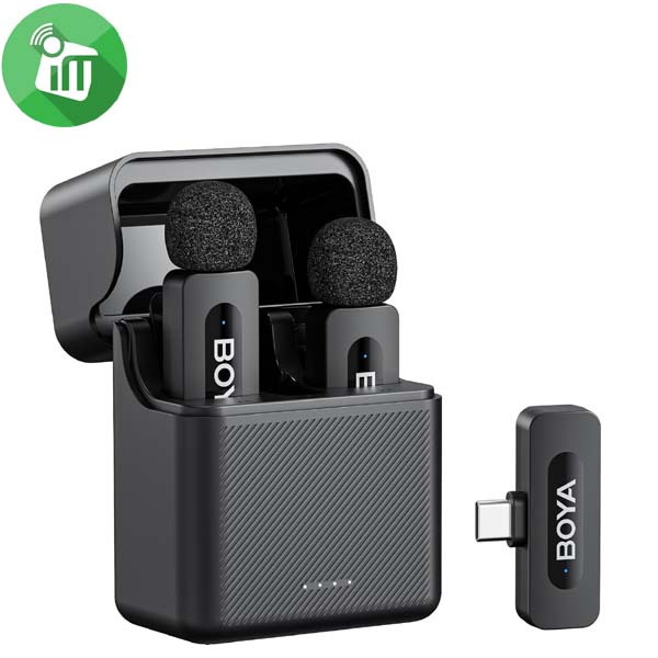 BOYA BY-V3 Dual-Channel Wireless Microphone 2.4GHz (USB-C)