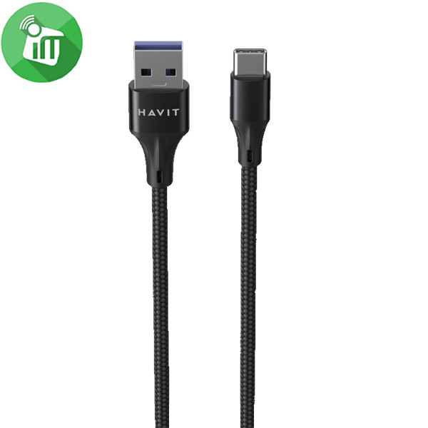 Havit CBX001 Super VOOC USB-A to USB-C Nylon Braided Cable 5A (1m)