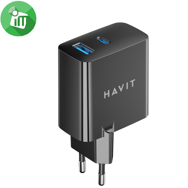 Havit UC45 pro Wall Charger PD 45W Gan Dual Ports