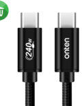 Onten Braided 480Mbps USB-C to USB-C Cable 240W (OTN-CC201) (1m)