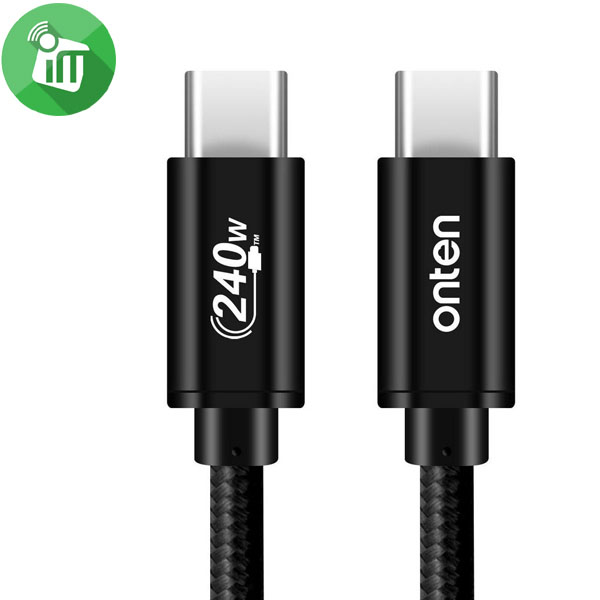 Onten Braided 480Mbps USB-C to USB-C Cable 240W (OTN-CC201) (1m)