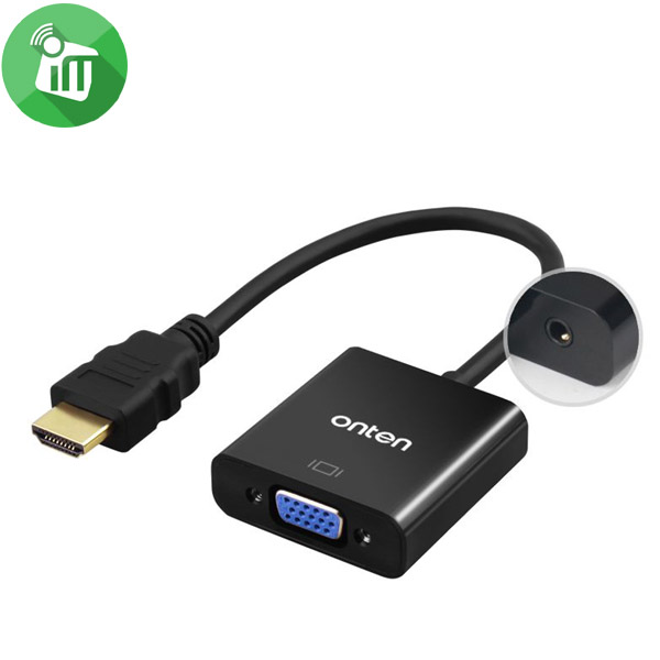 Onten HDMI to VGA Female Converter with Audio (OTN-5169)