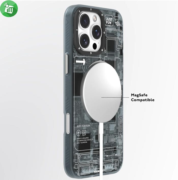 Youngkit Technology Series Futuristic Circuit MagSafe Case iPhone 16 Pro