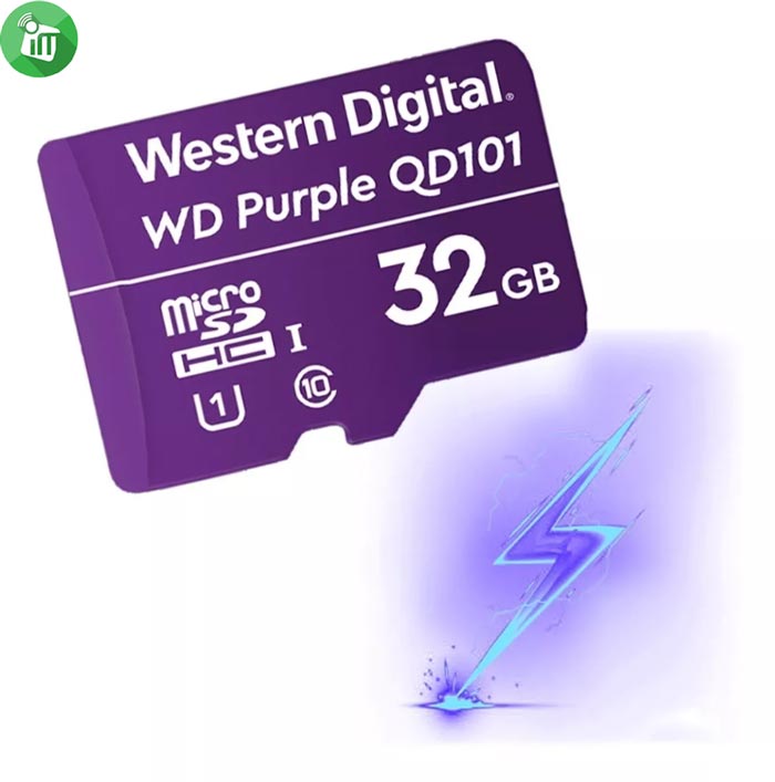 Western Purple 32GB microSDHC UHS-I Card For Surveillance Camera