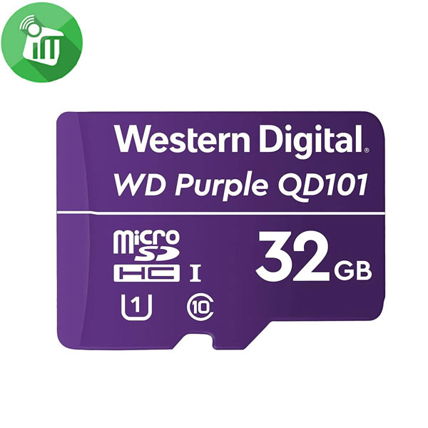 Western Purple 32GB microSDHC UHS-I Card For Surveillance Camera