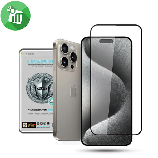 X.One Extreme 2.5D Full Coverage Shock Eliminator (4th Generation) Screen iPhone 16 Pro