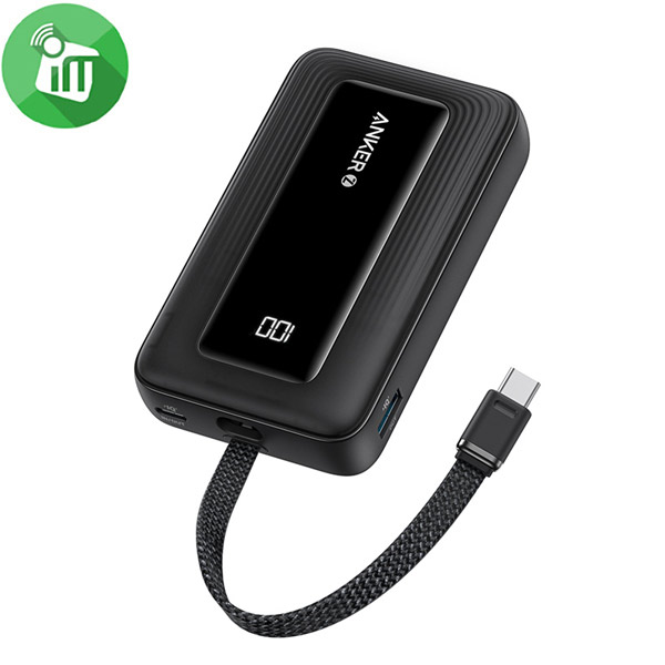 Anker A1688 Zolo Power Bank 10000mAh 30W Built-In USB-C Cable