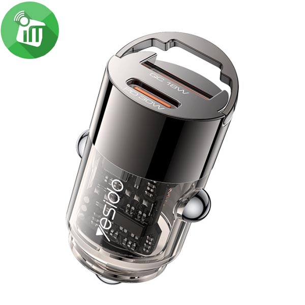 Yesido Y68 Dual USB PD 30W+QC18W USB-A Car Charger