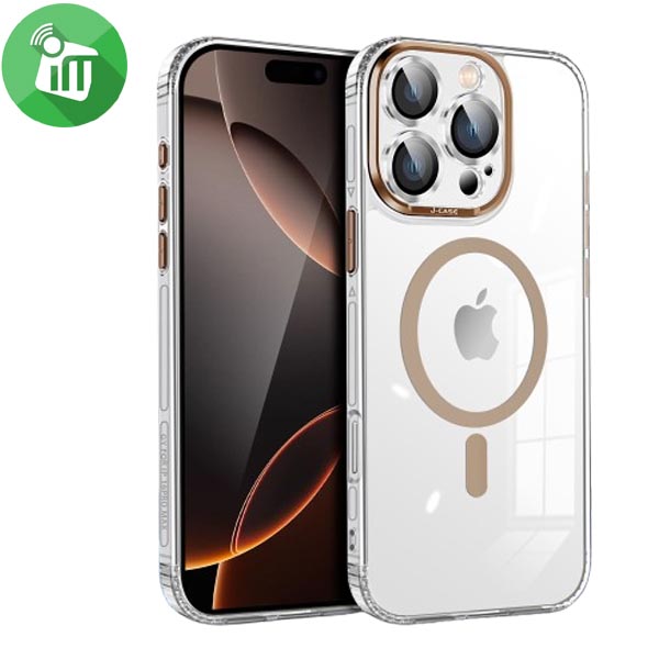j-Case Crystal Series MagSafe Metal Ring Lens Glass Case iPhone 16 Pro - Image 2