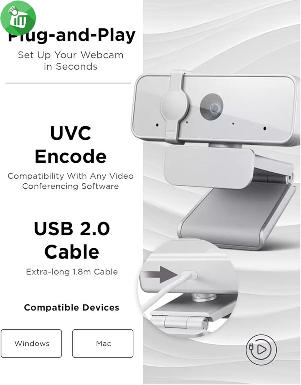 Lenovo 300 FHD 1080P Webcam