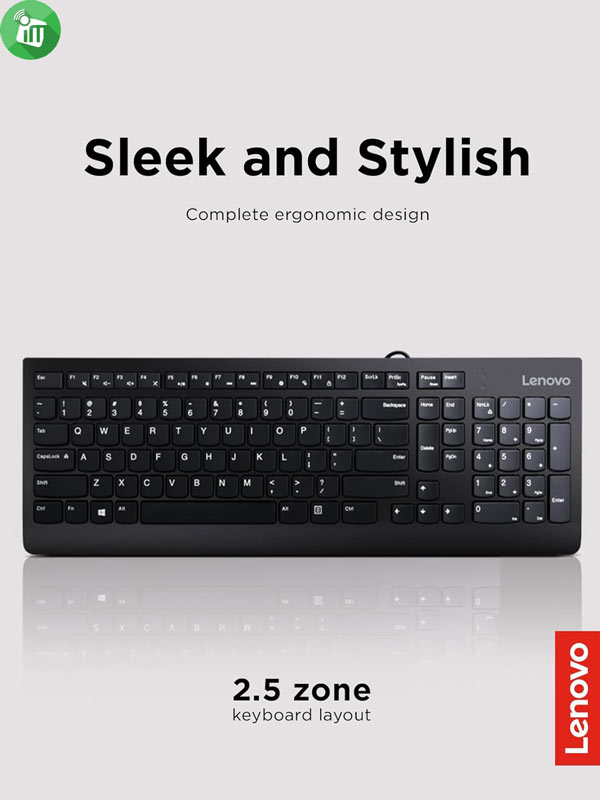 Lenovo 300 USB Wired Keyboard-AR