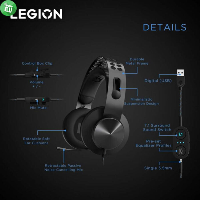 Lenovo Legion H500 Pro 7.1 Surround Sound Gaming Headset