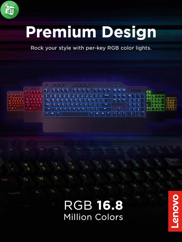 Lenovo Legion K500 RGB Mechanical Gaming Wired Keyboard-US