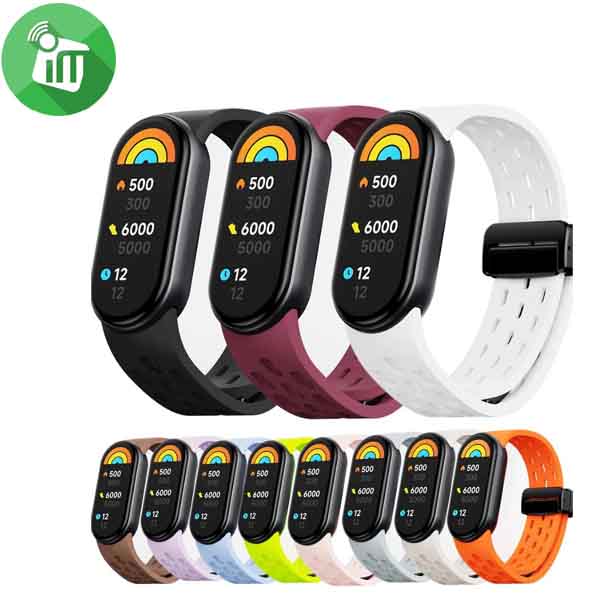 Magnetic Buckle Silicone Breathable Strap Xiaomi Mi Band 8/9