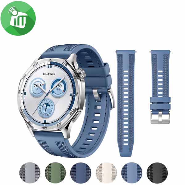 Nylon Silicone Strap Huawei Watch GT 5 Wristband (20mm)