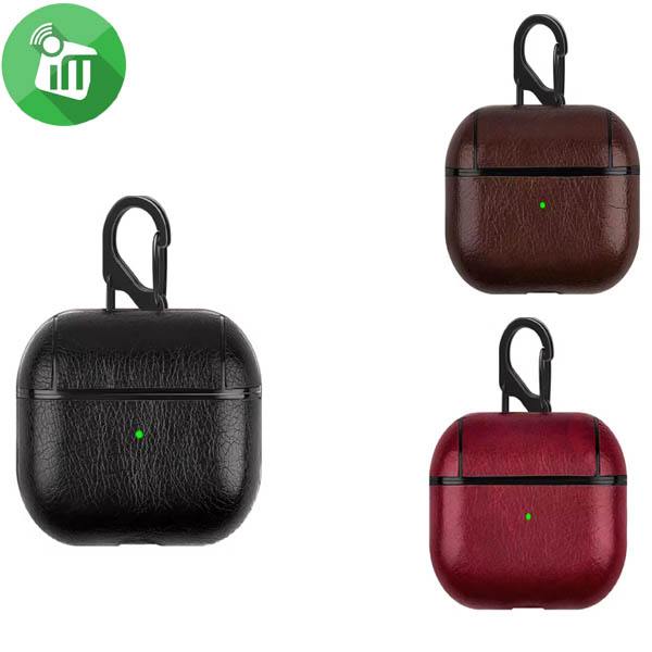 Pod Pocket Leather Cover Airpods 4 with Keychain