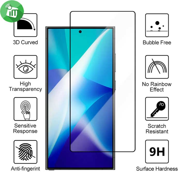 Vmax 2.5D Full Glue Full cover Glass Screen Samsung Galaxy S25 Ultra 