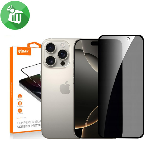 Vmax Privacy 2.5D Full Glue Full cover Screen Glass iPhone 16