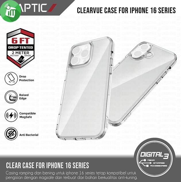 X-doria Raptic Clearvue Series Case iPhone 16 Pro