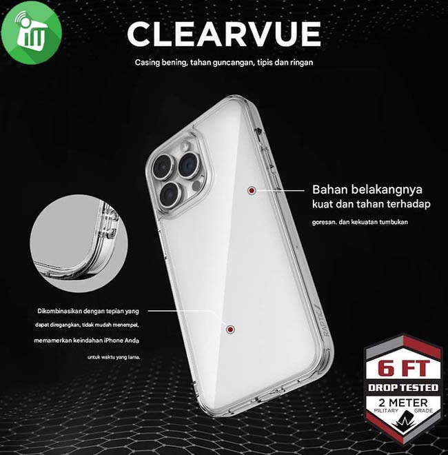X-doria Raptic Clearvue Series Case iPhone 16 Pro