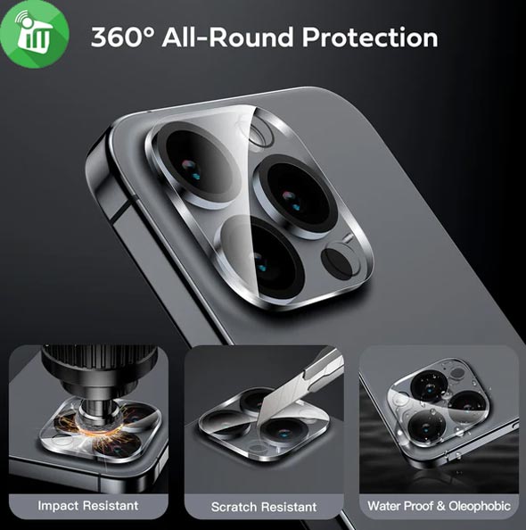 X-doria Raptic Glass Camera Protector iPhone 16 Pro16 Pro Max (2 Sets)