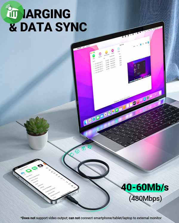 ACEFAST C3-02 USB-A to Lightning Charging Data Cable 2.4A (1.2m3.9ft)