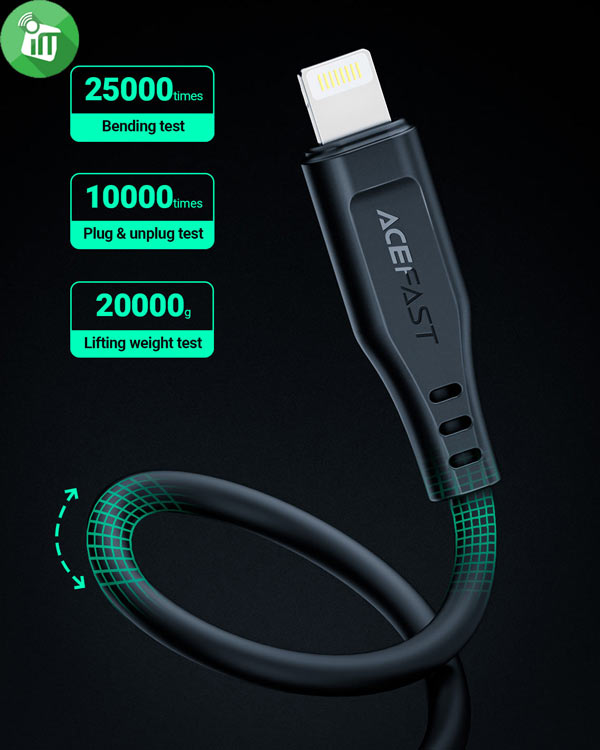 ACEFAST C3-02 USB-A to Lightning Charging Data Cable 2.4A (1.2m3.9ft)