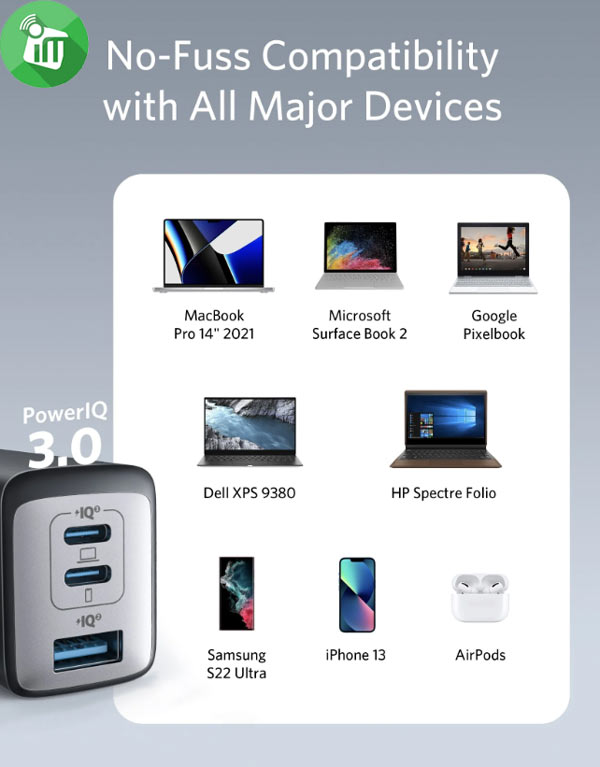 Anker 735 Charger (Nano II 65W) Wall Charger (A2667)