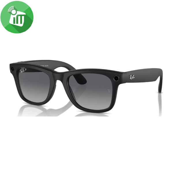 Ray-Ban RW4008 Meta Wayfarer Sunglasses with L Polar Graphite