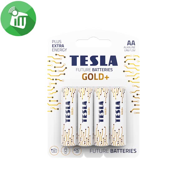 TESLA GOLD+ 4PCS AA Alkaline Batteries 1.5V