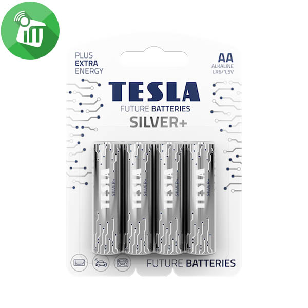 TESLA SILVER+ 4PCS AA Alkaline Batteries 1.5V