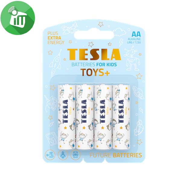 TESLA TOYS+ 4PCS AA Alkaline Batteries 1.5V