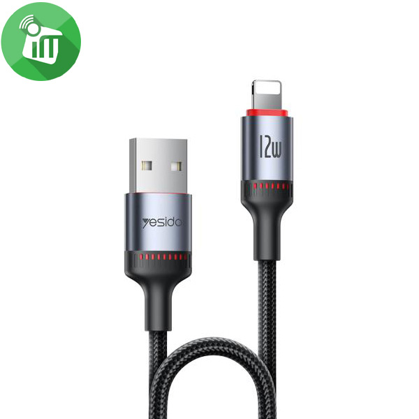 Yesido CA129L Lightning to USB-A 12W Braided Cable 2.4A (1.2m)