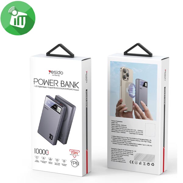 Yesido YP61 Magnetic Wireless 15W Power Bank 22.5W 10000mAh - Image 2