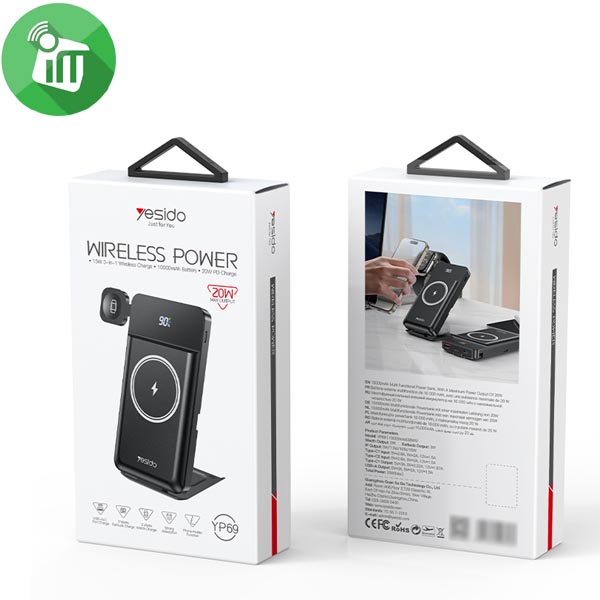 Yesido YP69 Multi-Functional Wireless Power Bank 10000mAh - Image 2