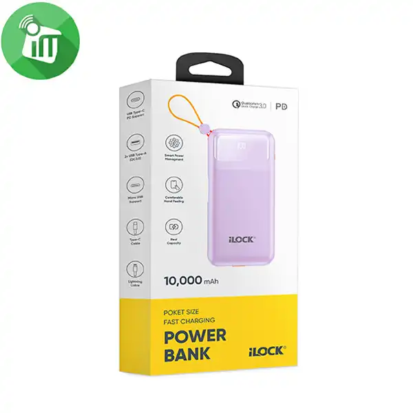 iLock Power Bank 10000mAh LED Display Fast Charging - Image 5