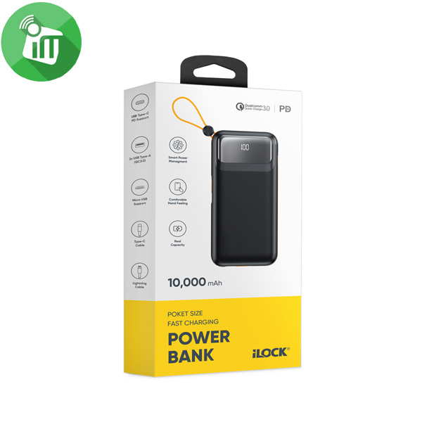 iLock Power Bank 10000mAh LED Display Fast Charging - Image 3