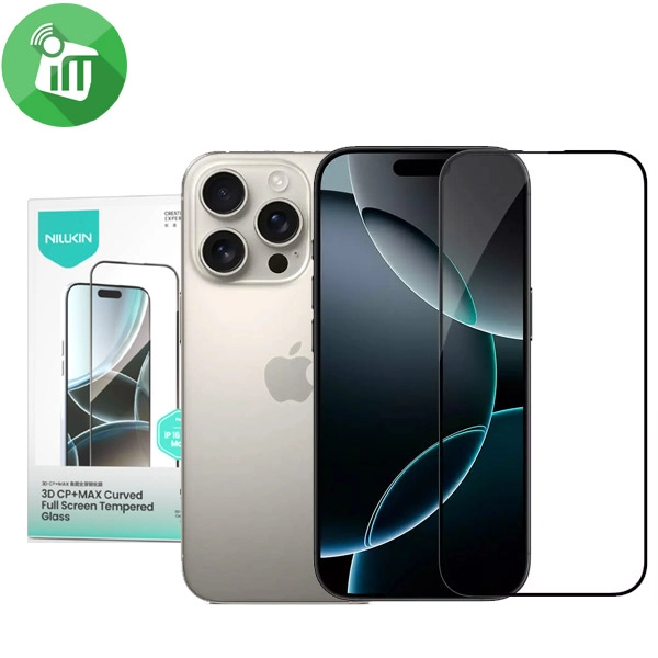 Nillkin 3D CP+ MAX Curved Full Screen Tempered Glass iPhone 16 Pro Max
