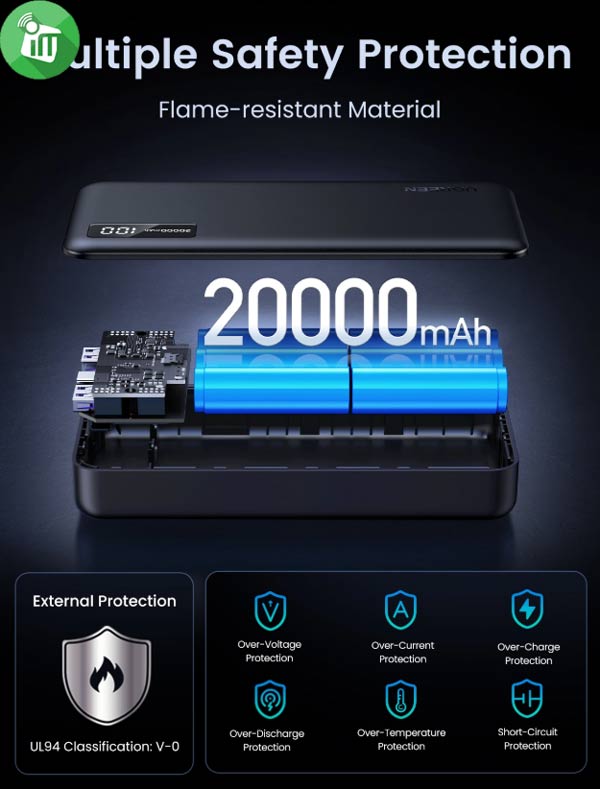 UGREEN PB312 PD 20W 20000mAh Fast Charging 22.5W Power Bank