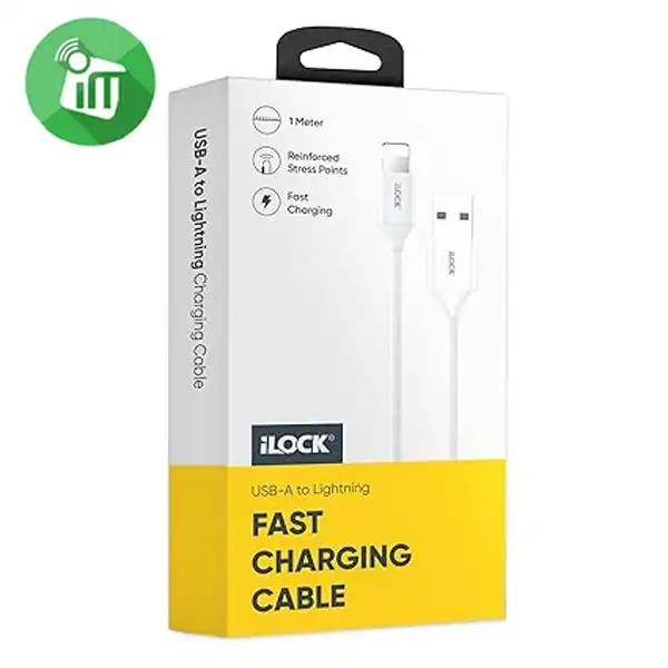 iLock Lightning to USB-A Fast Charging Cable 2.4A (1M)