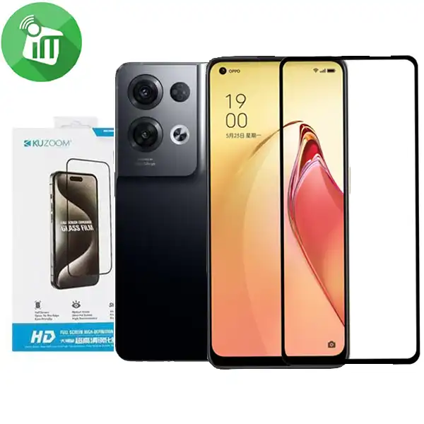 KuZoom 9D HD Full Cover Glass Screen Oppo Reno8 Pro 5G