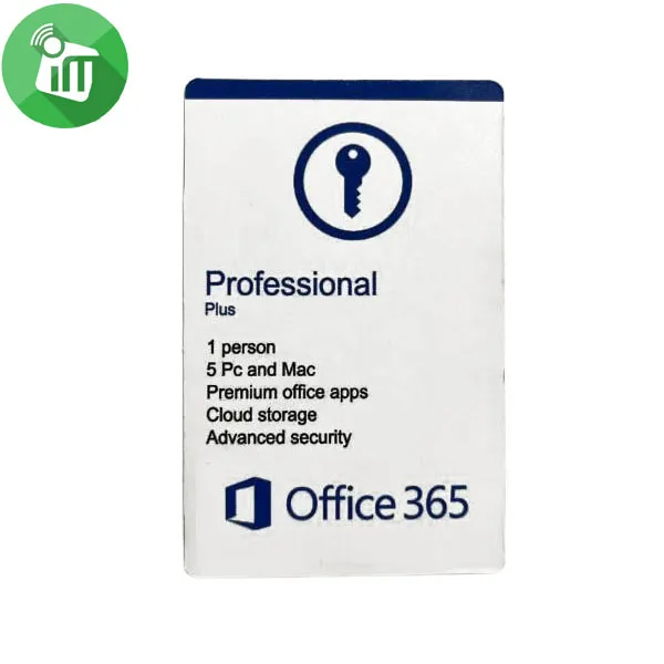 Microsoft Office 365 Professional Plus License Key 1 year 1 Person 5 PC/Mac