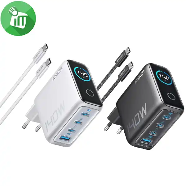 Anker B2697 Charger 140W 4-Port PD 3.1 With USB-C Cable