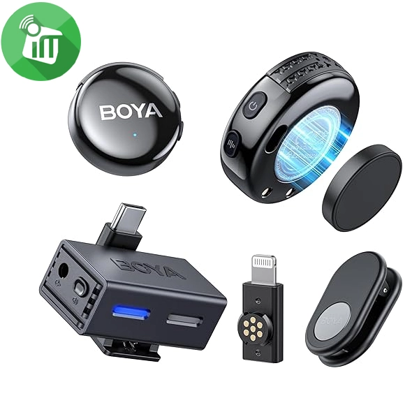 BOYA LINK 3-03 AI-Powered Button-Sized Wireless Microphone