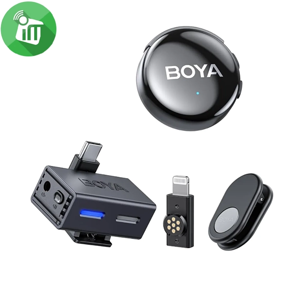 BOYA LINK 3-04AI-Powered Button-Sized Wireless Microphone
