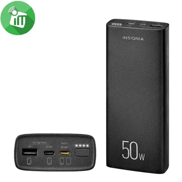 INSIGNIA 20000mAh 50W Power Bank