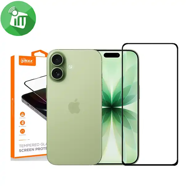 Vmax 2.5D Full Glue Full Cover Glass Screen iPhone 17 / 16 Pro