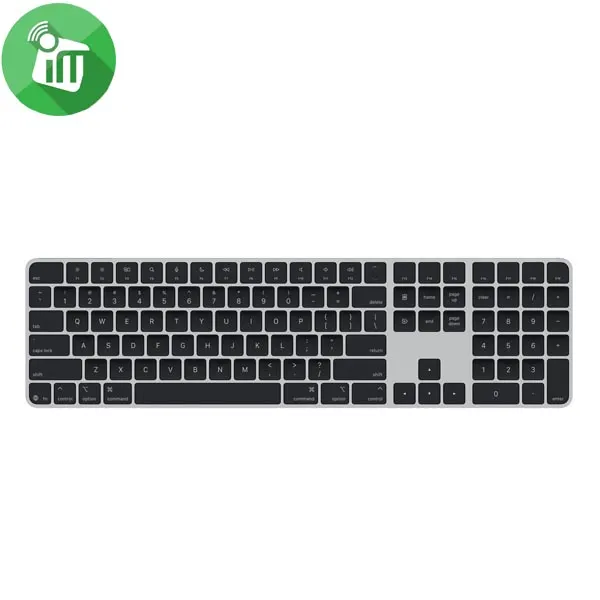Apple Magic Keyboard with Touch ID and Numeric Keypad for Mac models with Apple silicon (USB–C) Black - US English