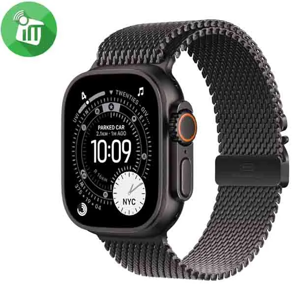 Apple Watch Ultra 3 GPS + Cellular Titanium Black Case with Milanese Loop