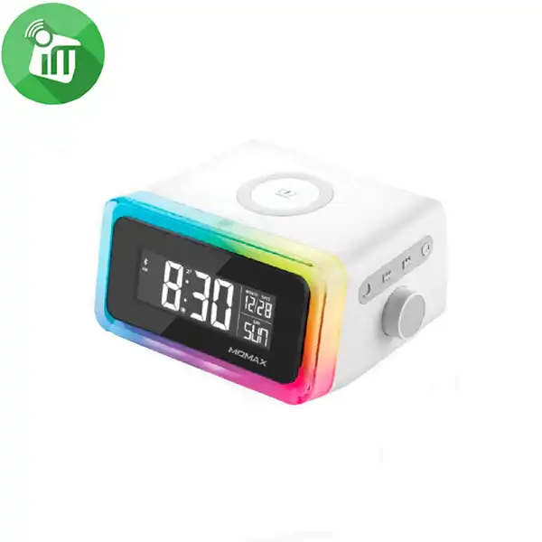 MOMAX Q.Clock 2 Digital Clock With Wireless Charger